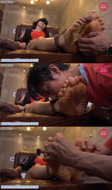 【日本女优】韩国少妇阿姨蒙眼享受被小伙舔脚