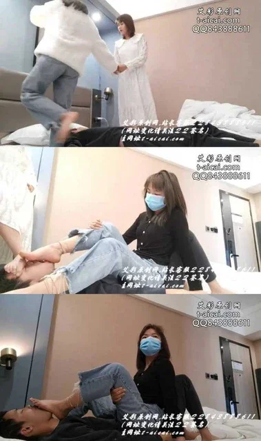 【00后蕬小乃】小乃和表妹双人裸足踩踏，舔裸足