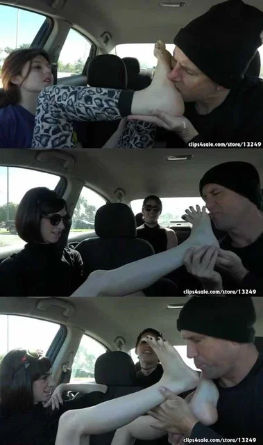【欧美女王】Car Beautiful Foot Worship 舔两个超美妹子的雪白美脚